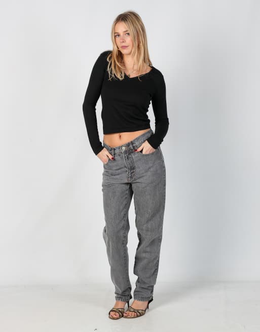 Vintage Diesel XS mom jeans in grey
