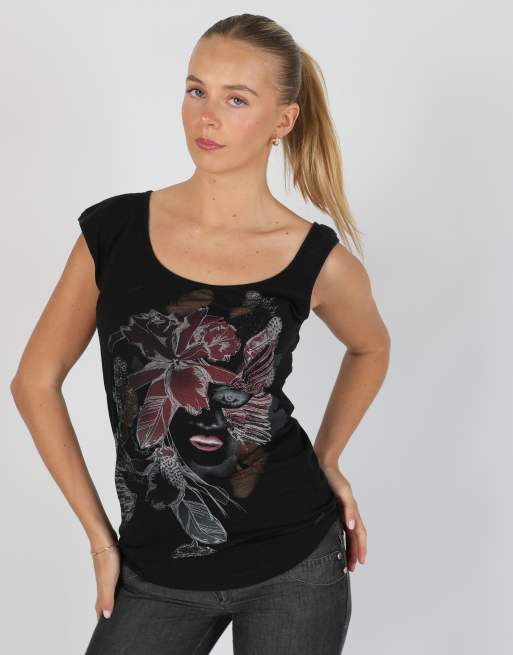 Vintage Diesel XS woven top in black, 3 of 4