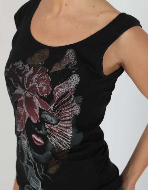Vintage Diesel XS woven top in black, 4 of 4