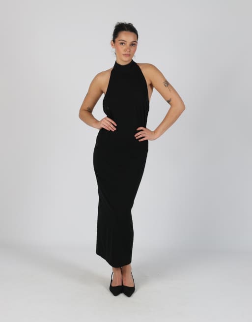 Vintage Dine S woven maxi dress in black