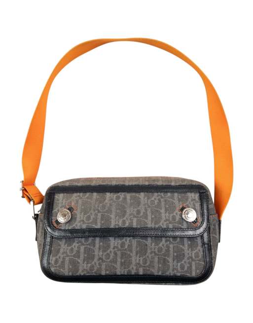 Vintage Dior Flight Monogram Shoulder Bag in Grey