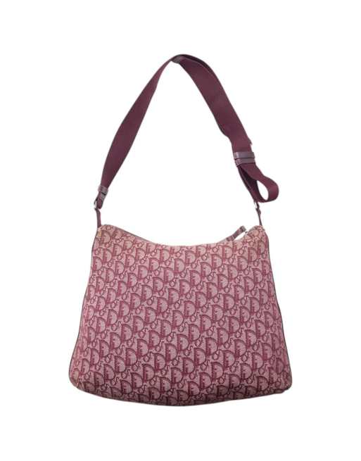 Vintage Dior monogram cross body bag in burgundy