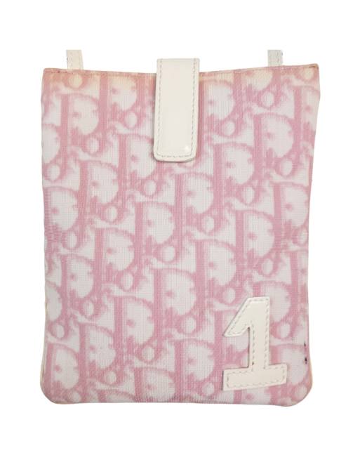 Vintage Dior Monogram Cross Body Bag in Pink