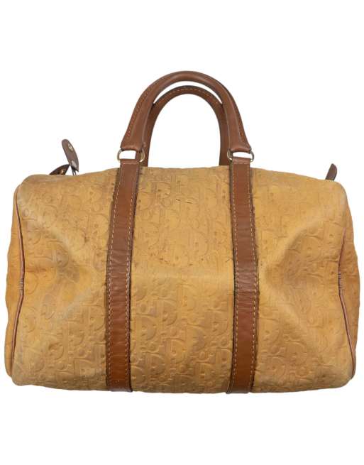 Vintage Dior Monogram Luggage Bag in Brown