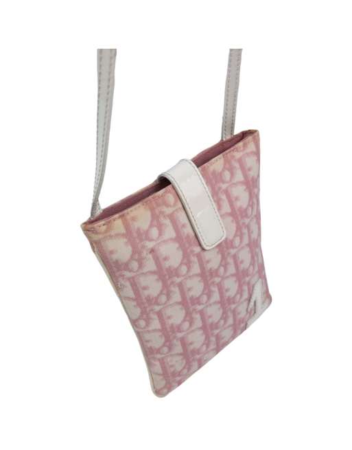 Vintage Dior Monogram Mini Crossbody Bag in Pink, 3 of 4