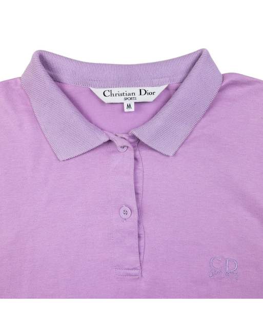 Vintage Dior Sports long sleeve polo shirt size m in purple, 3 of 4