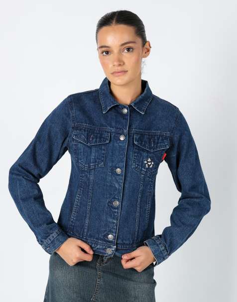 Vintage Disney S Denim Jacket Navy Blue - view 1