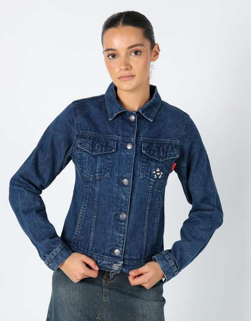 Vintage Disney S Denim Jacket Navy Blue