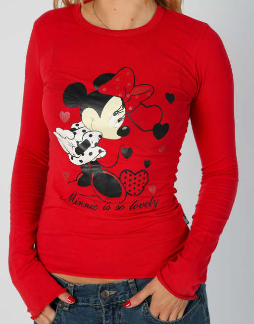Vintage Disney S long sleeve top in red, 4 of 4
