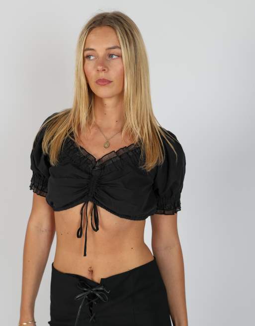 Vintage Distler S blouse in black, 3 of 4
