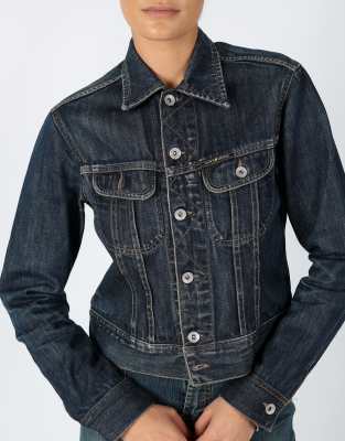 ジャケット・アウター 90s DKNY front zip black denim jacket 90s DKNY JEANS ダナキャラン ニューヨーク ブラック デニム