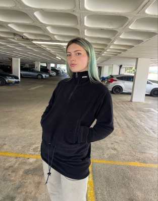 Vintage DKNY Size S 90s fleece sweatshirt in black 