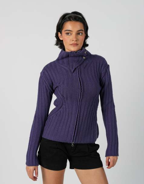 Vintage D.M.G M knitted jumper in purple - view 1