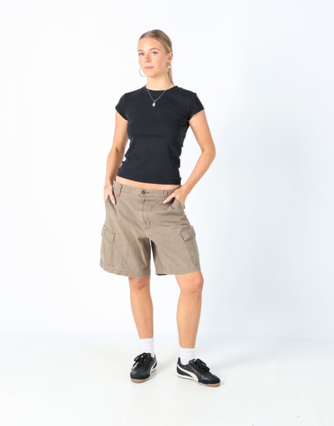 Vintage Dockers 32x18 canvas cargo shorts bronze - view 1