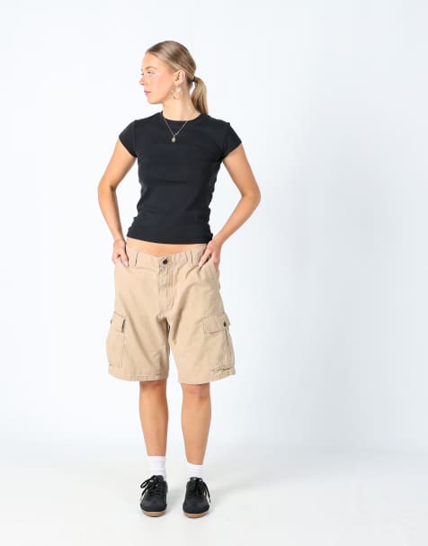 Vintage Dockers 32x20 canvas cargo shorts tan - view 1