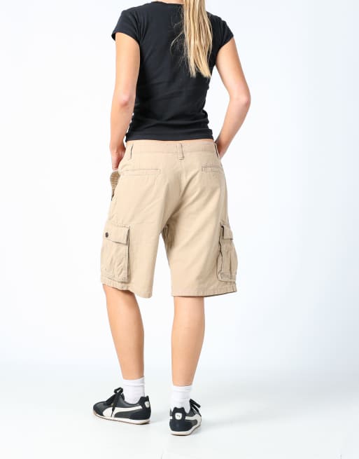 Vintage Dockers 32x20 canvas cargo shorts tan, 2 of 4