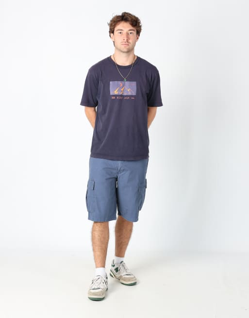 Vintage Dockers 32x56 canvas cargo shorts in navy blue