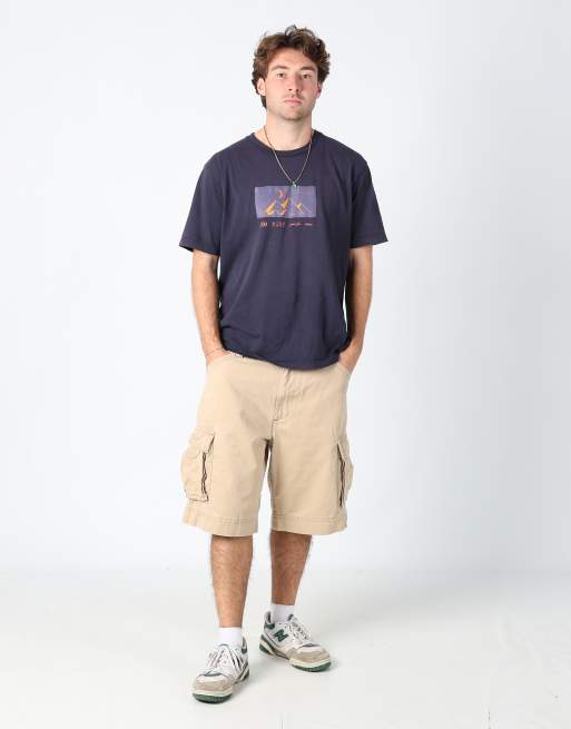 Vintage Dockers 32x87 canvas cargo shorts in tan