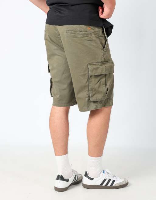 Vintage Dockers 34x21 canvas cargo shorts in dark green