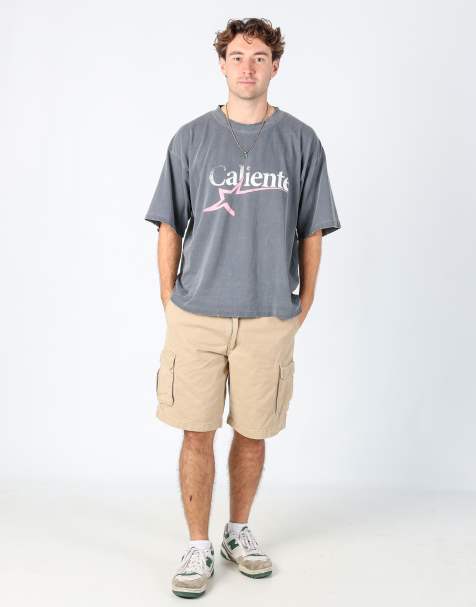 Vintage Dockers 34x21 canvas cargo shorts in tan - view 1