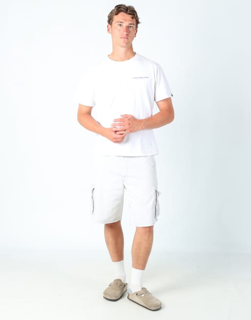 Vintage Dockers 36x20 canvas cargo shorts in ivory
