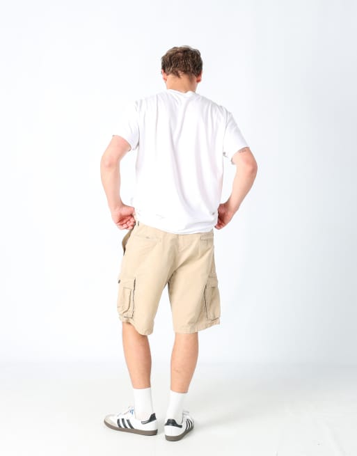 Vintage Dockers 36x20 canvas cargo shorts in tan, 3 of 4