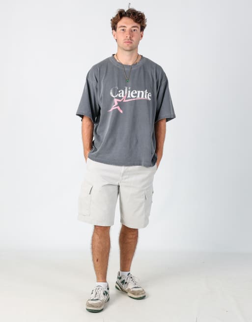 Vintage Dockers 36x21 canvas cargo shorts in ivory