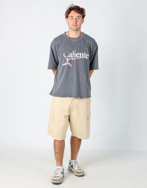 Vintage Dockers 36x22 canvas cargo shorts in tan