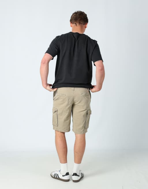 Vintage Dockers 36x23 canvas cargo shorts in tan, 3 of 4