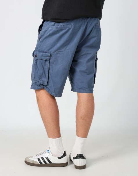 Vintage Dockers 36x25 canvas cargo shorts in navy blue - view 1