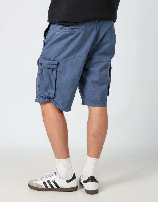 Vintage Dockers 36x25 canvas cargo shorts in navy blue