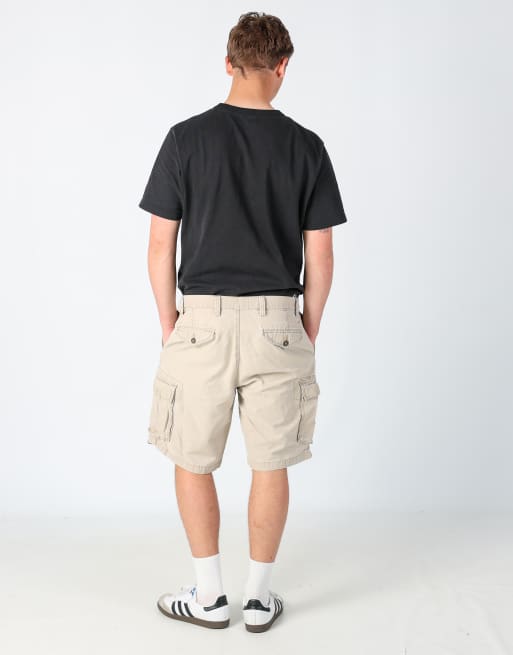 Vintage Dockers 36x35 canvas cargo shorts in tan, 3 of 4
