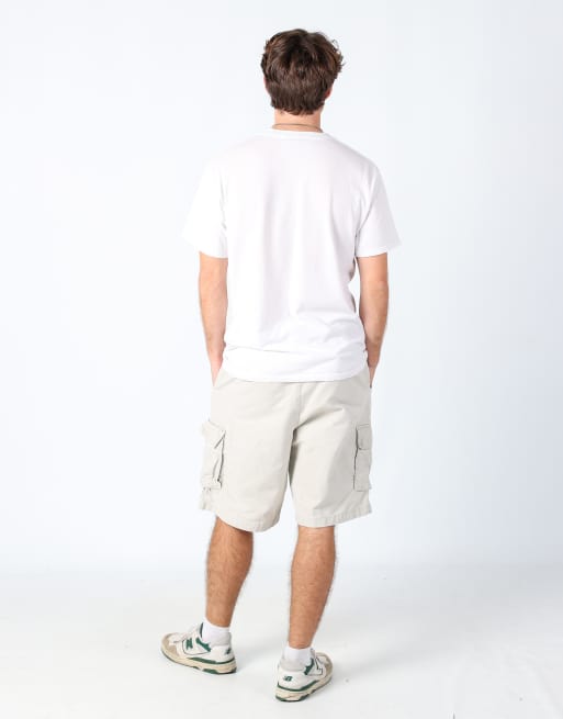 Vintage Dockers 38x21 canvas carpenter baggy shorts in beige, 3 of 4