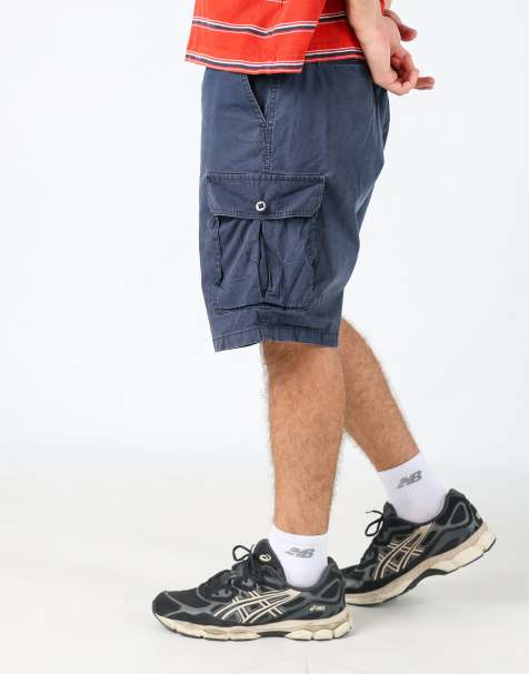 Vintage Dockers 38x22 canvas cargo shorts in navy blue - view 1