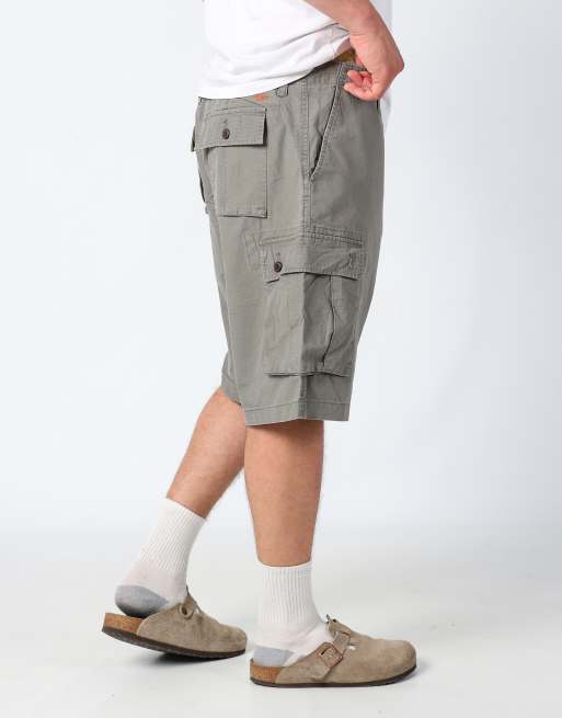 Vintage Dockers 38x23 canvas cargo shorts in grey, 2 of 4