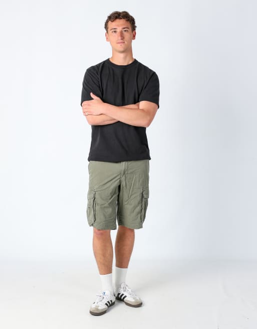 Vintage Dockers 38x23 canvas cargo shorts in khaki green