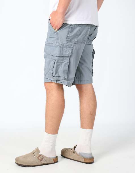 Vintage Dockers 38x26 canvas cargo shorts in light blue - view 1