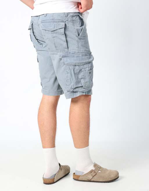 Vintage Dockers 38x26 canvas cargo shorts in light blue, 4 of 4