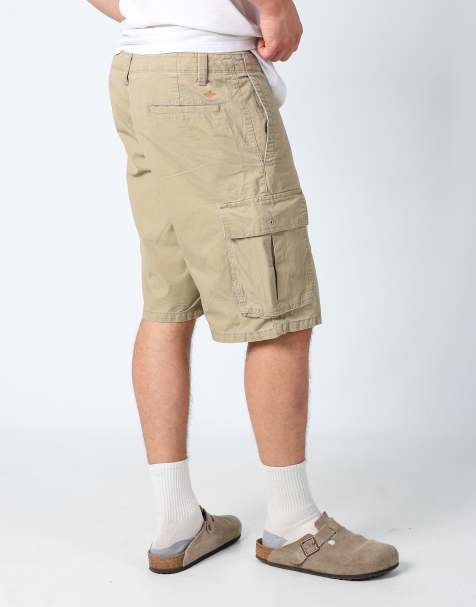 Vintage Dockers ripstop 36x31 canvas carpenter baggy shorts in tan - view 1