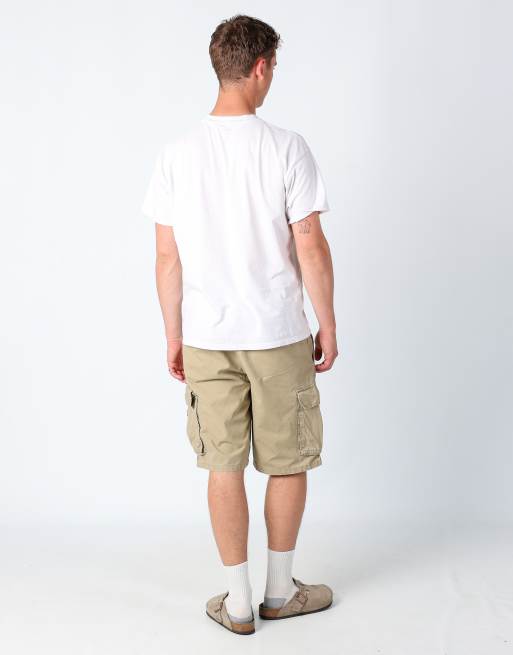 Vintage Dockers ripstop 36x31 canvas carpenter baggy shorts in tan, 3 of 4