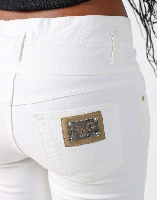 Vintage Dolce & Gabbana 10 skinny jeans in white | ASOS