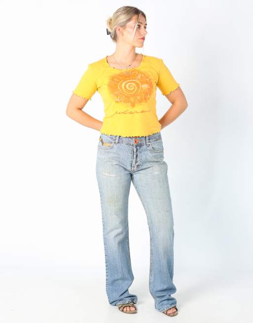 Vintage Dolce & Gabbana 10 straight jeans in light blue
