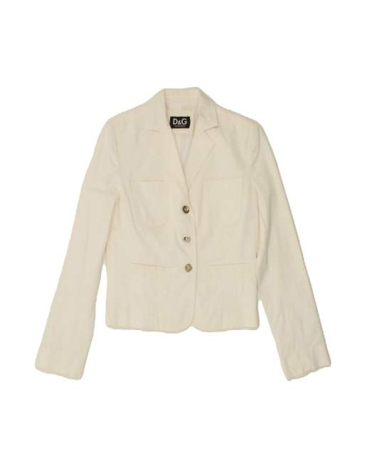 Vintage Dolce & Gabbana 3 Button Blazer Jacket It 44 Medium In White Pinstripe