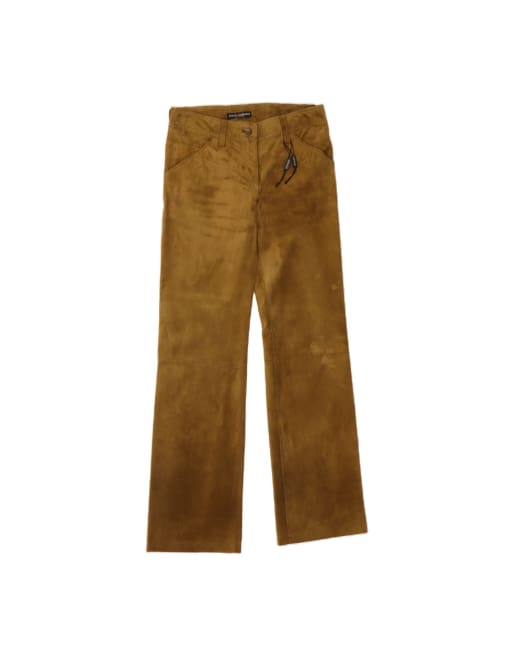 Vintage Dolce & Gabbana Casual Trousers It 40 Small W28 L32 In Brown