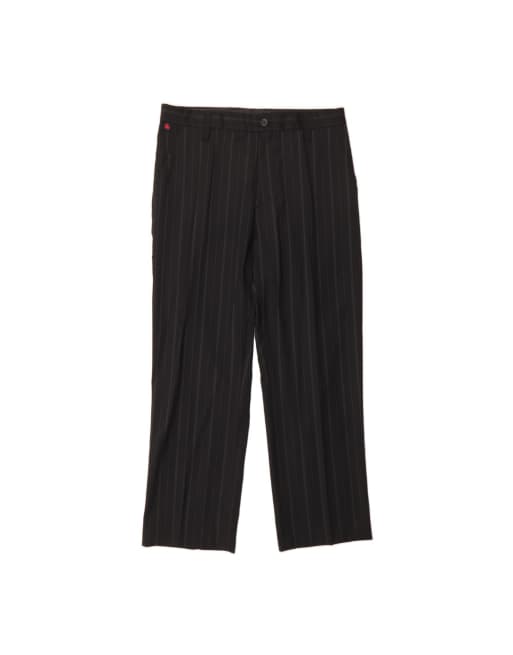 Vintage Dolce & Gabbana Chino Trousers It 46 Large W32 L28 In Black Striped