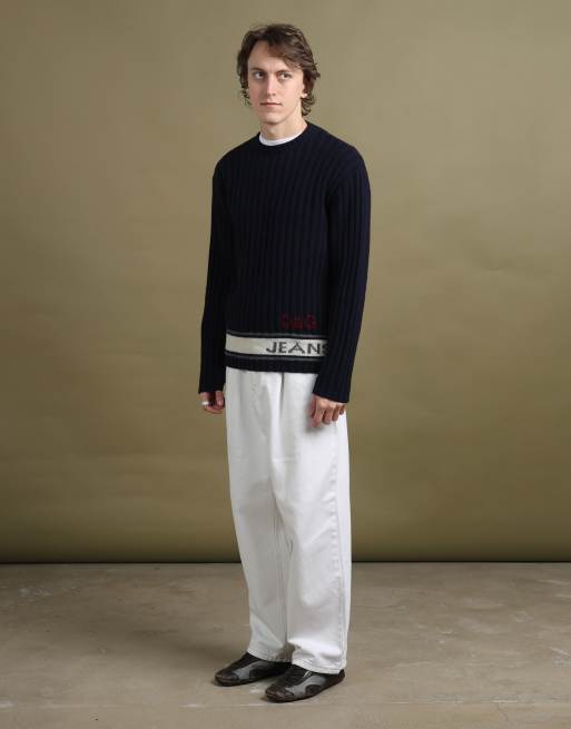 Vintage Dolce & Gabbana Crew Neck Jumper size M in Navy Blue, 2 of 4