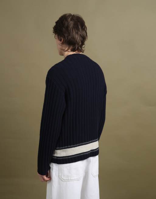 Vintage Dolce & Gabbana Crew Neck Jumper size M in Navy Blue, 4 of 4