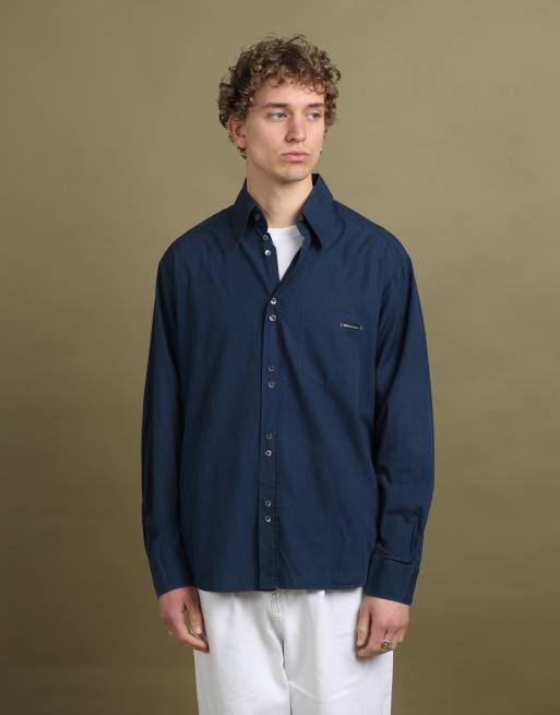 Vintage Dolce & Gabbana Dress Shirt size L in Navy Blue, 1 of 4