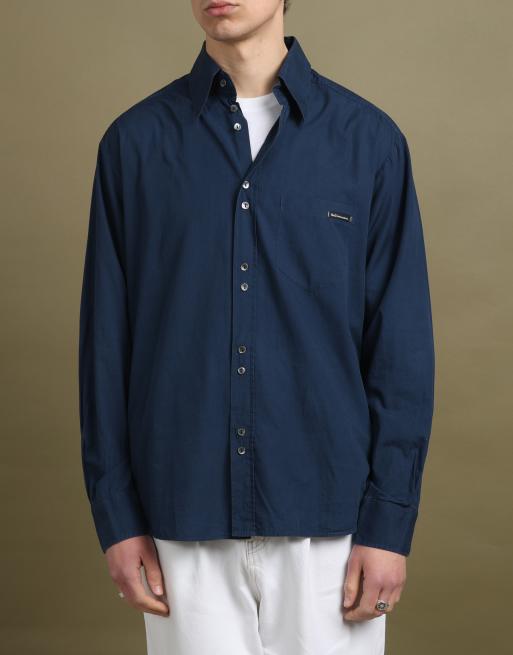 Vintage Dolce & Gabbana Dress Shirt size L in Navy Blue, 3 of 4