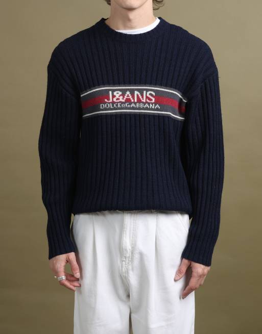 Vintage Dolce & Gabbana Jumper size M in Navy Blue, 4 of 5